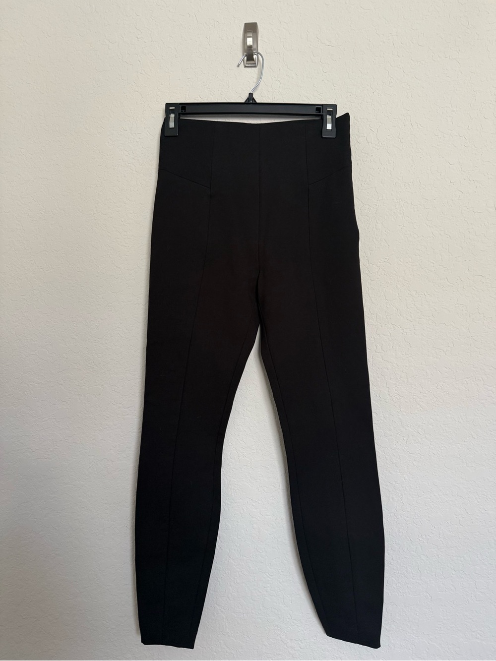 NWT Good American Black Ponte Knit Skinny Disco Pants Size 2 Pull On Twee
